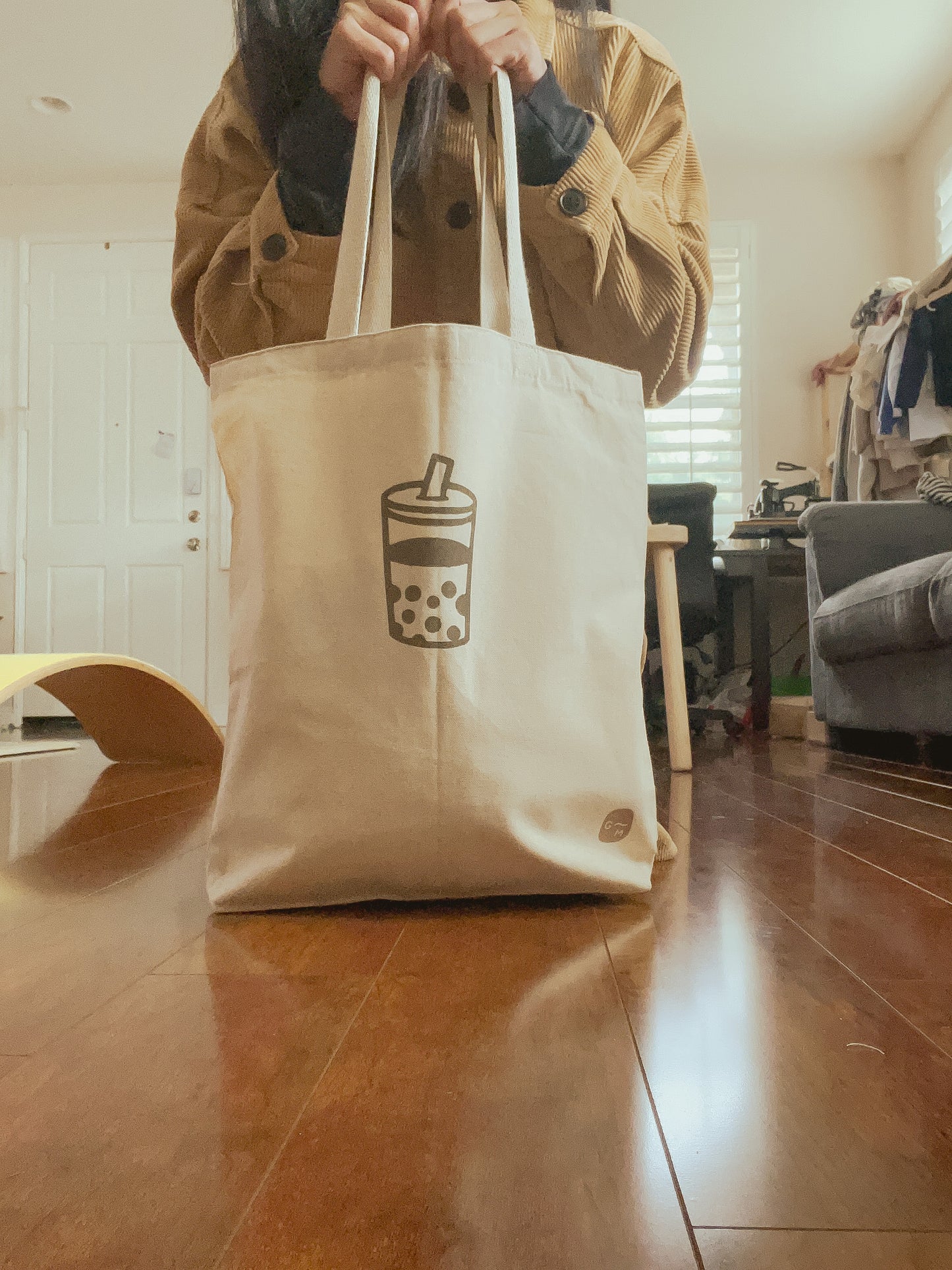 Handmade Boba Tea Tote Bags