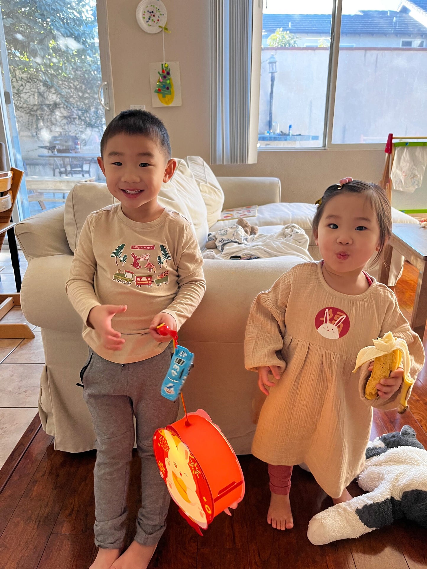 Organic Cotton Kids  Lunar New Year Rabbit Hoodie  | Cute Toddler Lunar New Year Hoodie  | Kids Long Sleeve Hoodie | Toddler New Year Hoodie