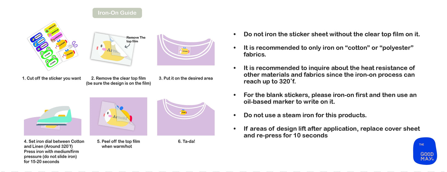 Iron-on Personalized Name Labels