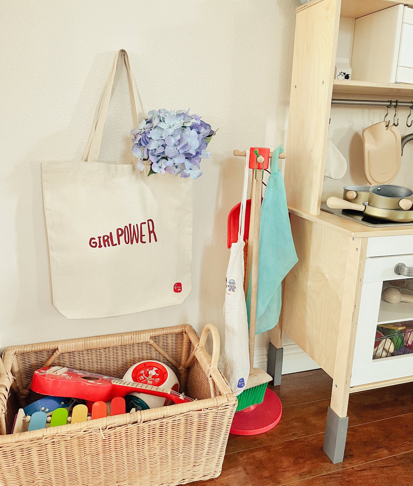 Handmade Girl Power Canvas Totes Cute Self Love Bag Gift For Her Inner Strength Statement Canvas Bags for Holiday Gifts for New Mamas