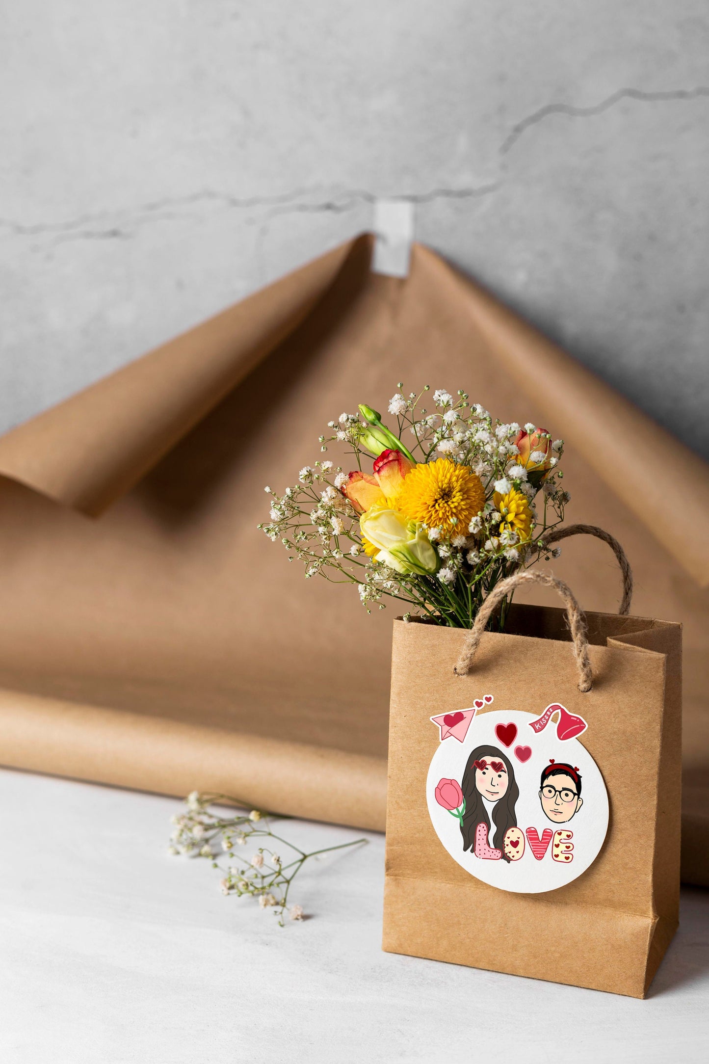 Personalized Valentine's Stickers for Gifts for Love themed Decorations Cards for Romantic DIY Crafting Supplies for Scrapbooking 50 sticker