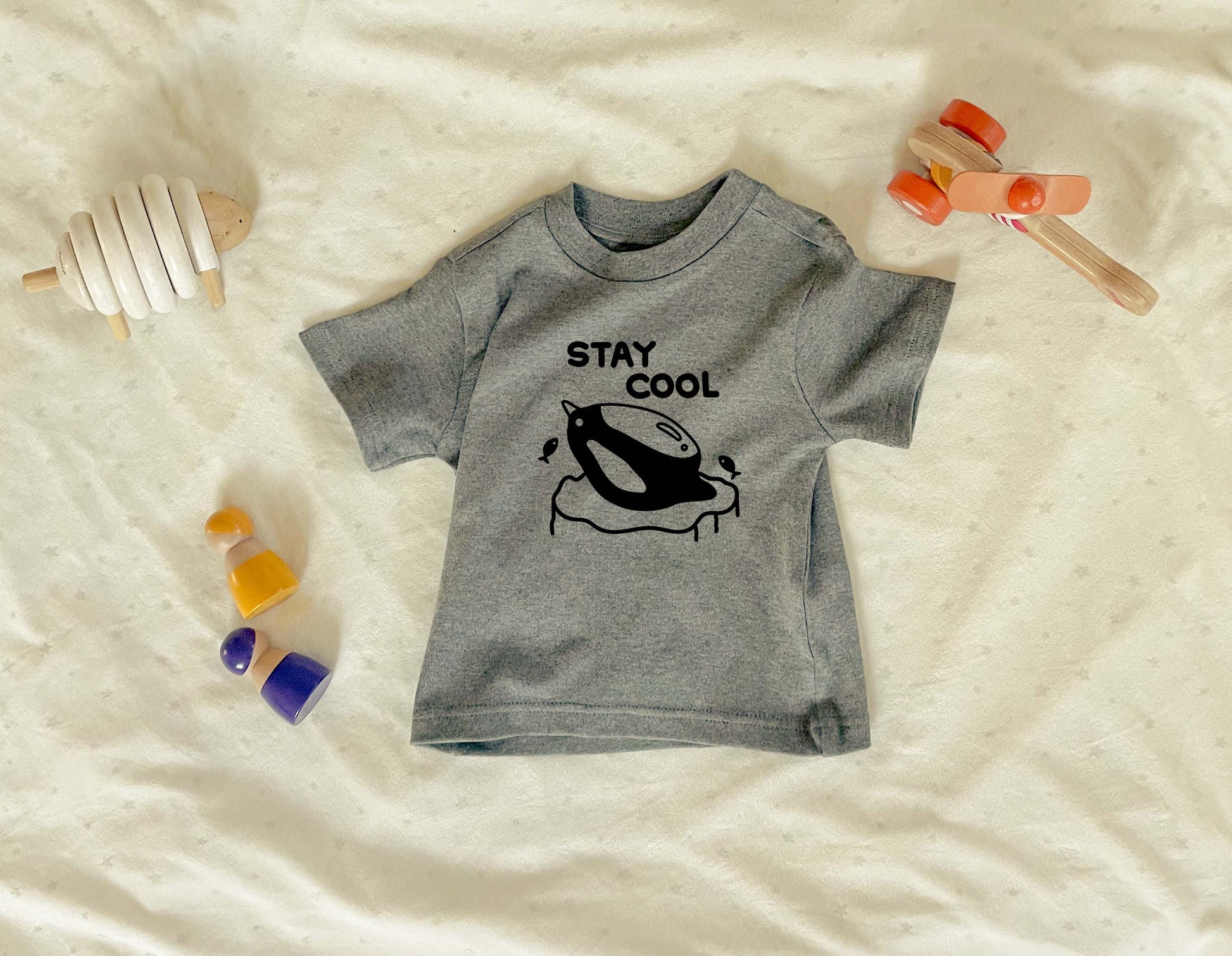 Stay Cool Penguin | Baby Onesie | Bodysuit | Short Sleeve Baby Onesie | Neutral Baby Clothes