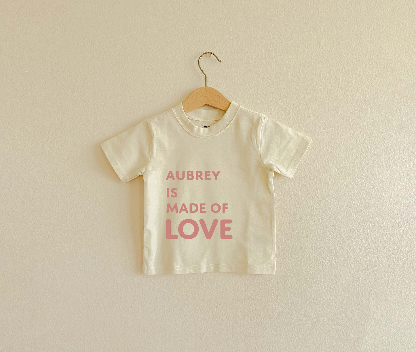 Personalized Made of Cookie | Toddler Shirt | Short Sleeve Kids Shirt | Neutral Baby Clothes | Personalized Gift