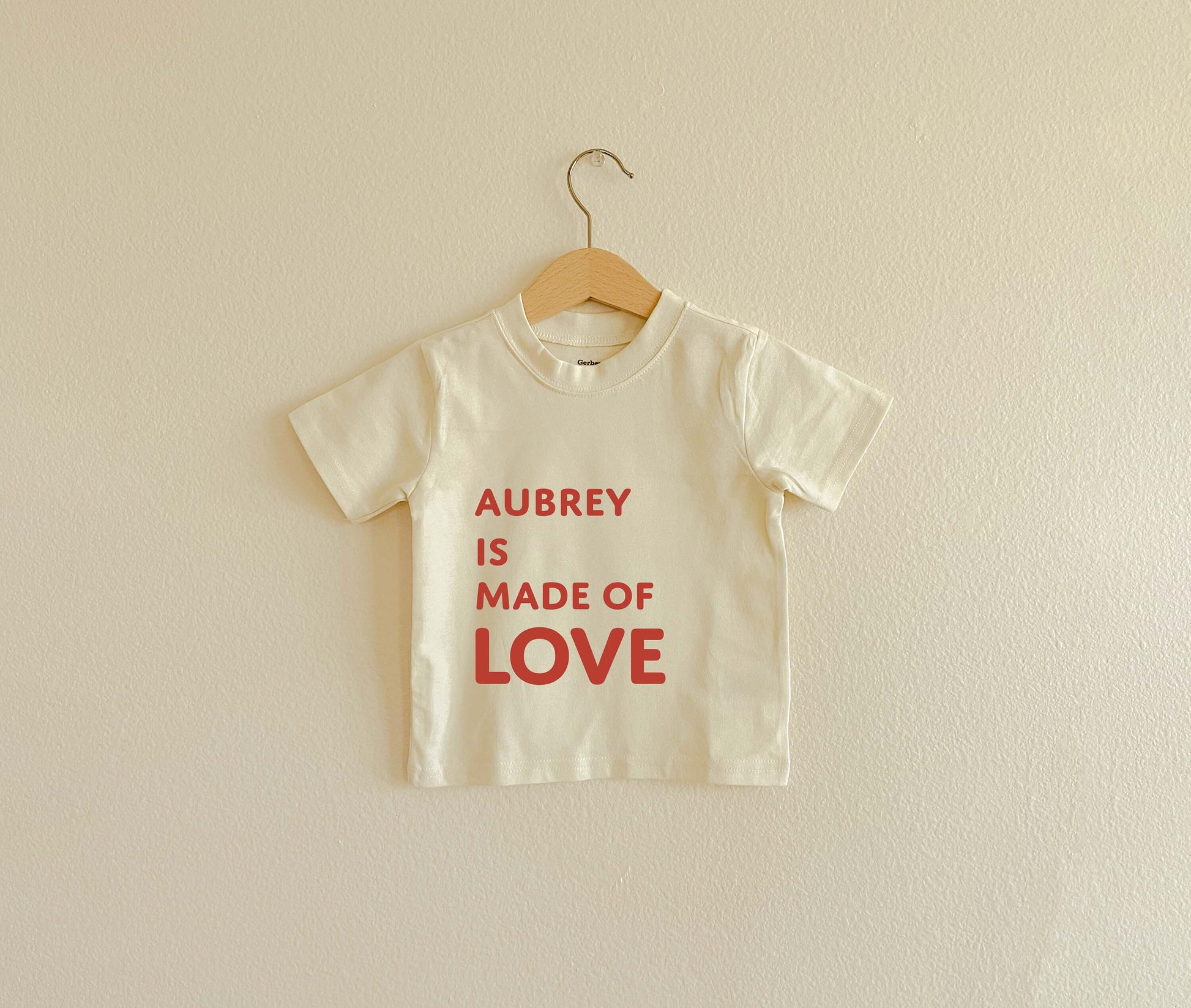 Personalized Made of Cookie | Toddler Shirt | Short Sleeve Kids Shirt | Neutral Baby Clothes | Personalized Gift