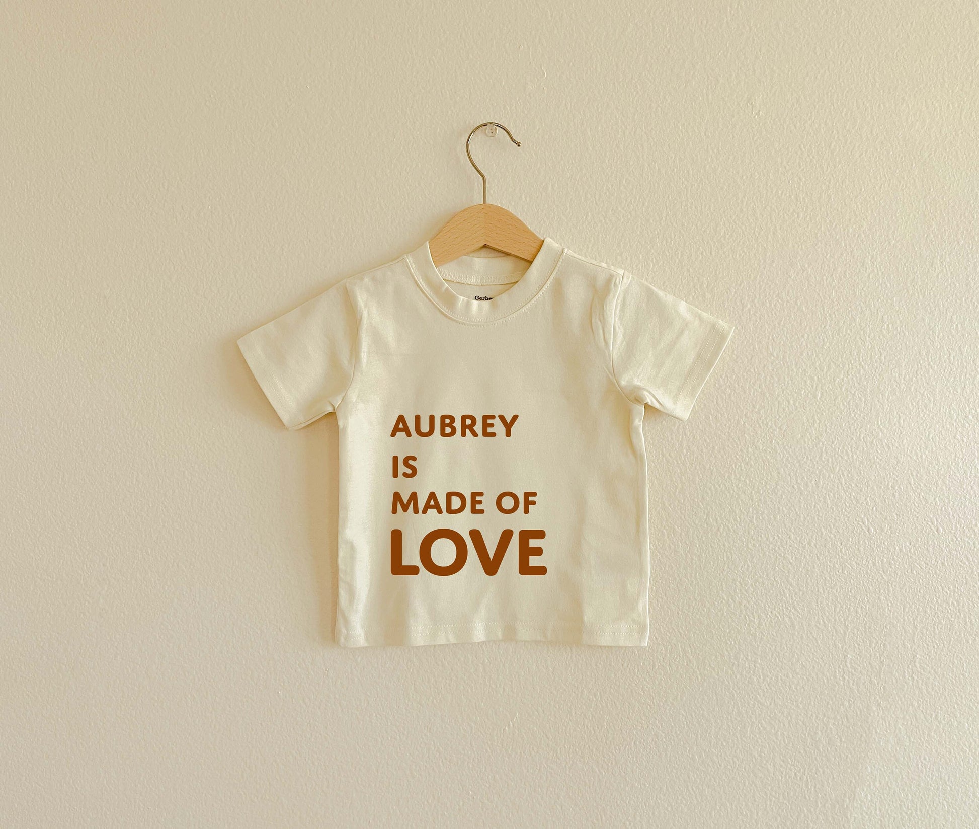 Personalized Made of Cookie | Toddler Shirt | Short Sleeve Kids Shirt | Neutral Baby Clothes | Personalized Gift