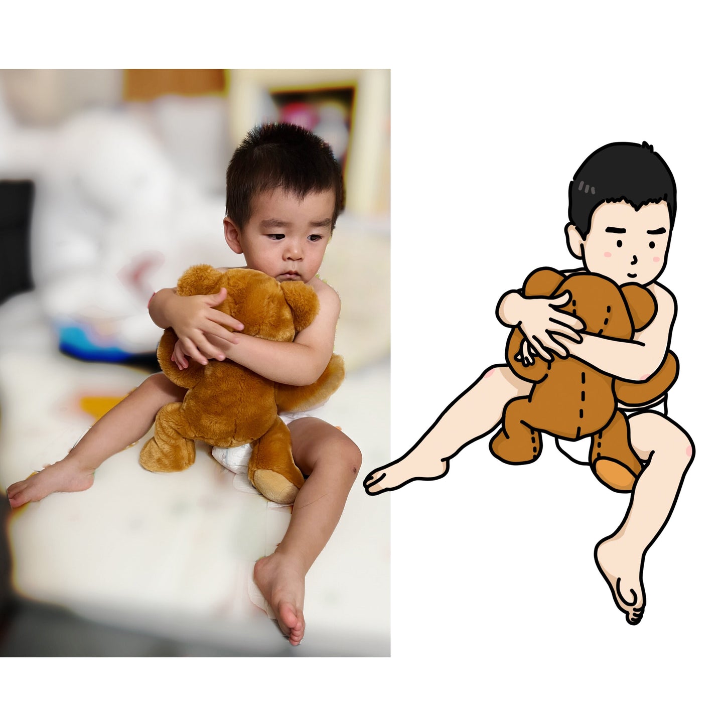 Custom Portrait From Photo Shirt | Toddler Personalized Picture T-Shirt | Baby Portraits Clothing