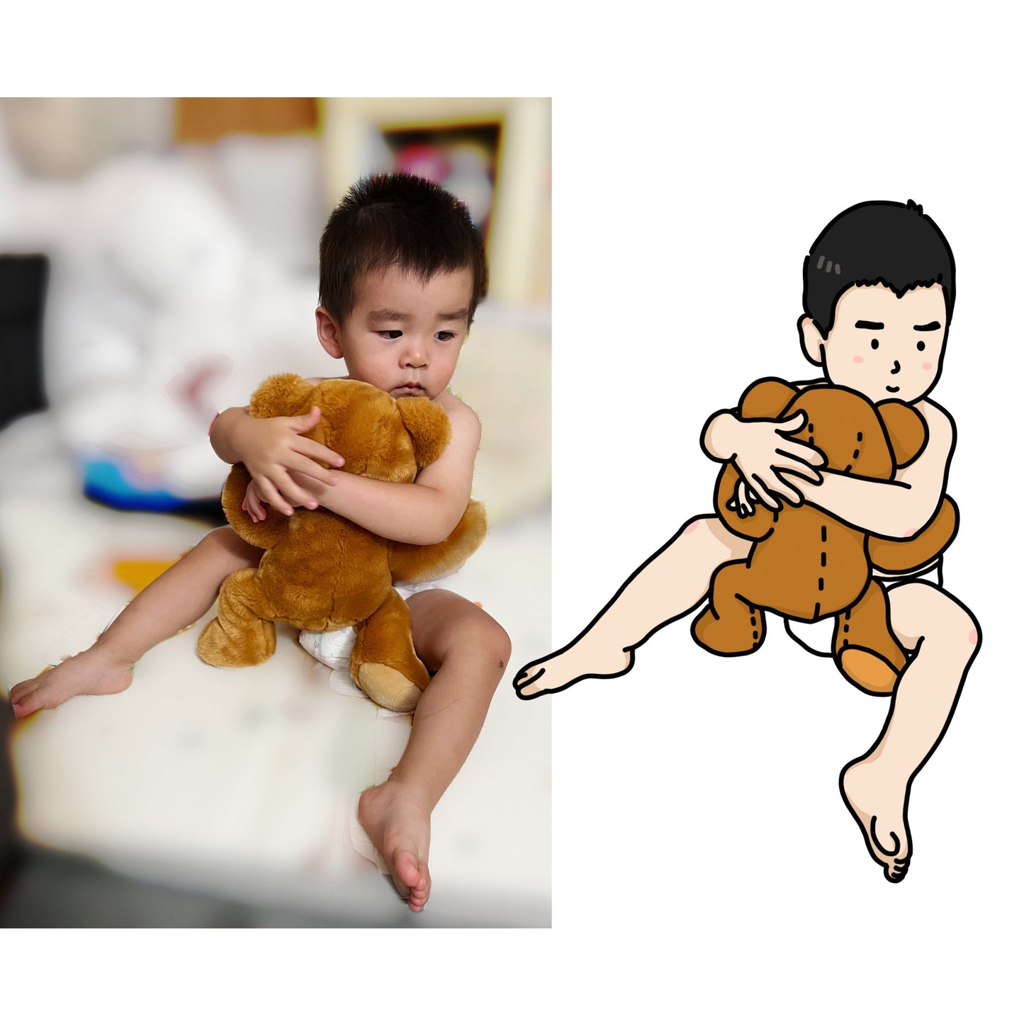 Custom Portrait From Photo Shirt | Toddler Personalized Picture T-Shirt | Baby Portraits Clothing