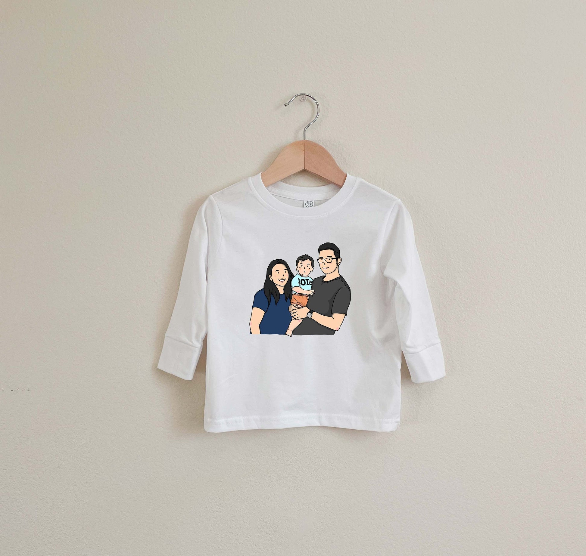 Custom Portrait From Photo Shirt | Toddler Personalized Picture T-Shirt | Family Photo Portrait Shirt | Baby Portraits Clothing
