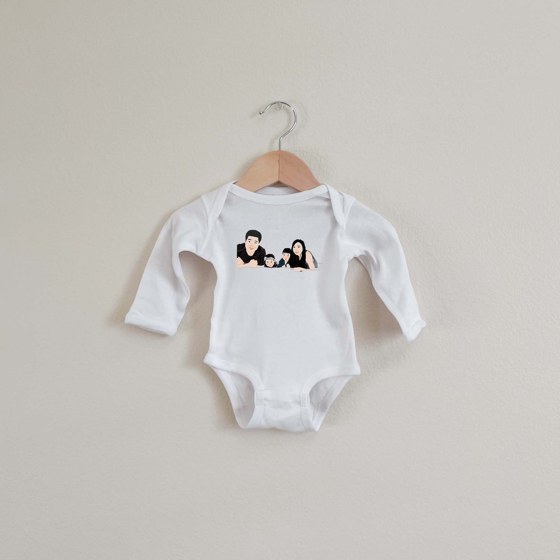 Custom Portrait From Photo Shirt | Toddler Personalized Picture T-Shirt | Baby Portraits Clothing