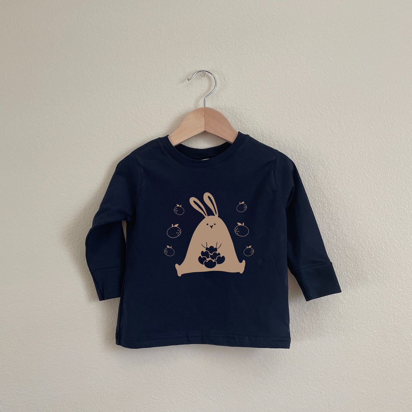 Organic Cotton Kids Lunar New Year Rabbit Long Sleeve  | Cute Toddler New Year Shirts  | Kids New Year Long Sleeve Tops