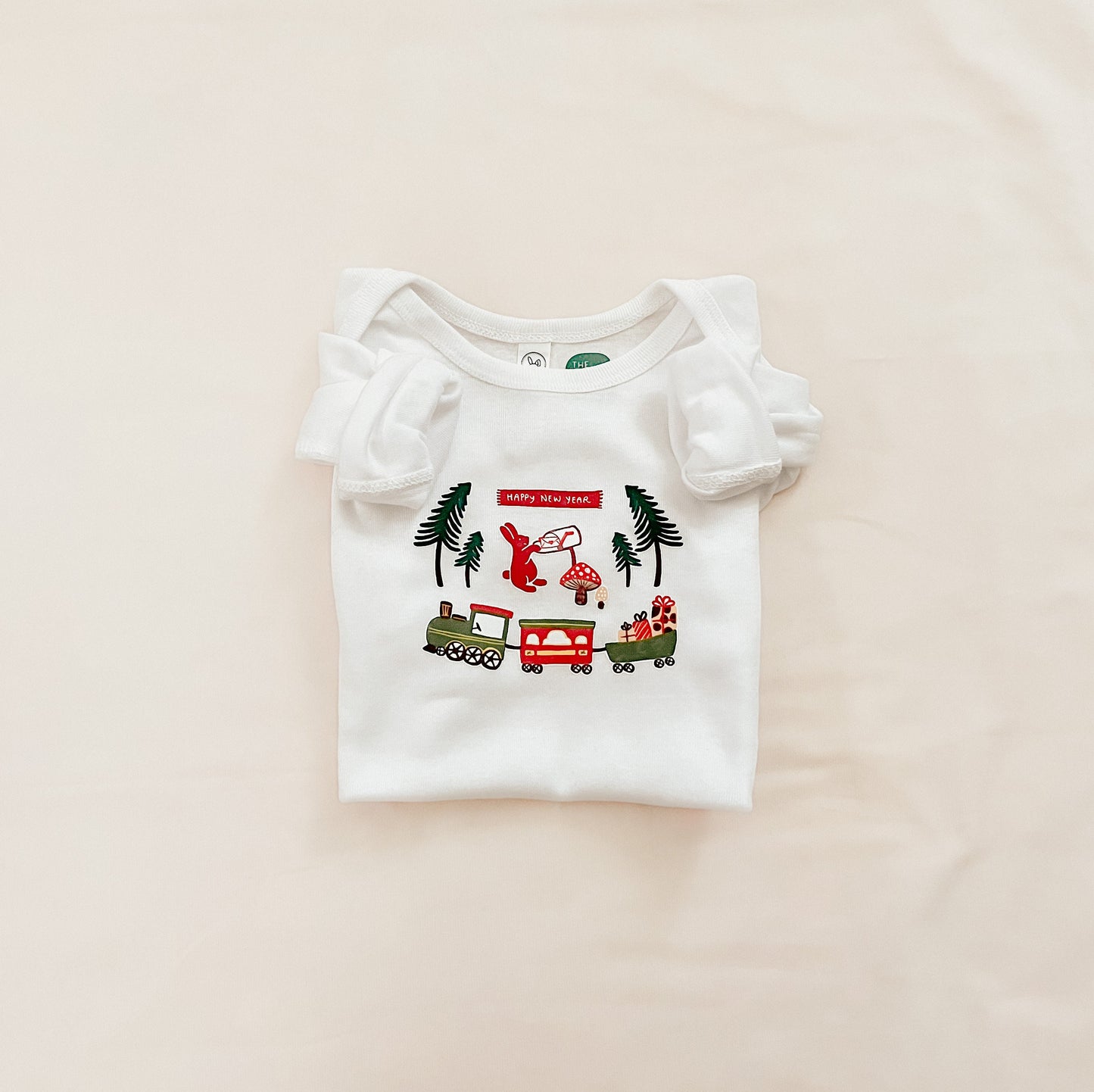 Baby Lunar New Year Rabbit Long Sleeve Onesie  | Cute Baby Lunar New Year Onesie  | baby Long Sleeve Onesie | Rabbit  Long Sleeve Onesie