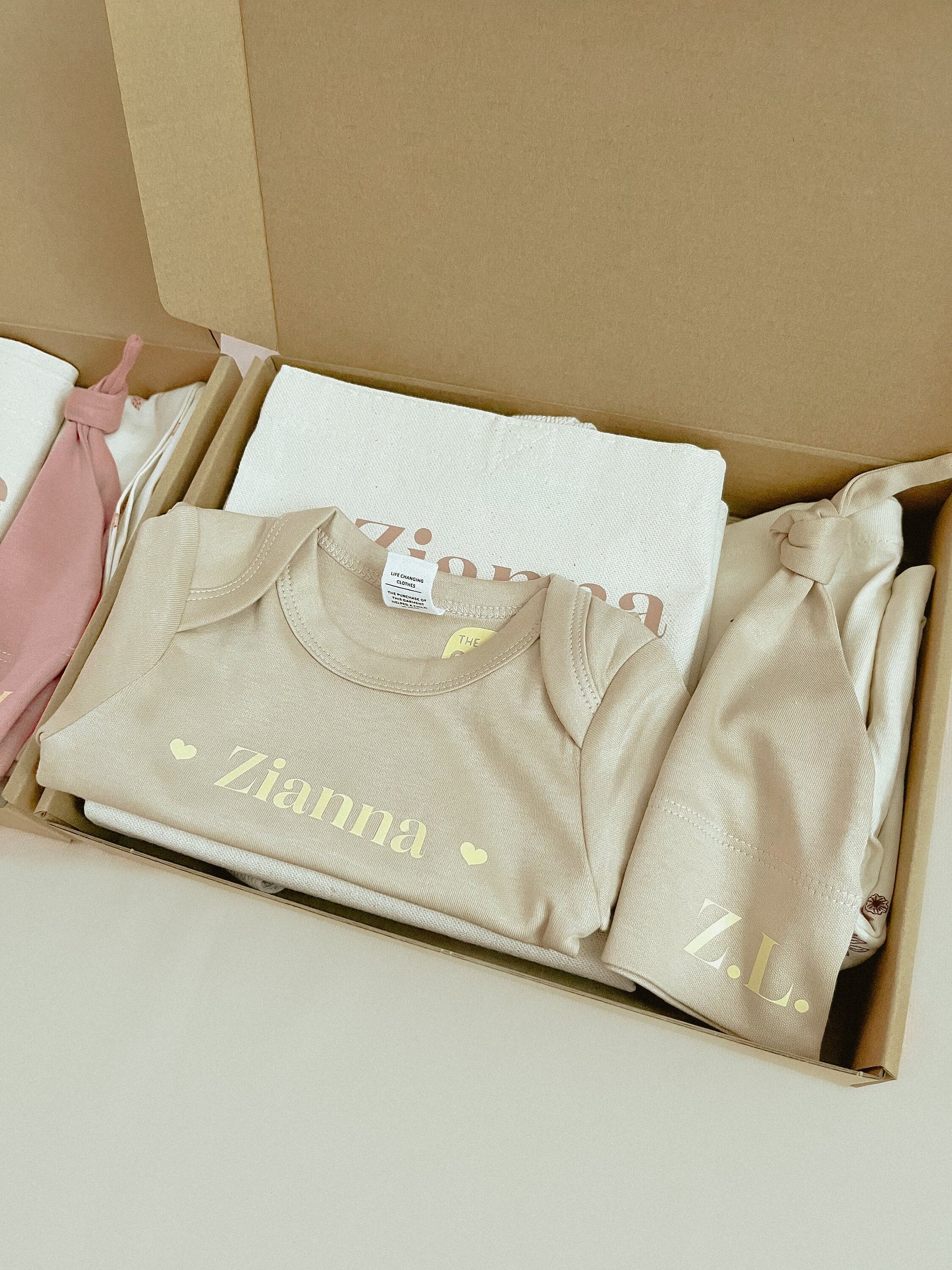 Gender Neutral Newborn Baby Gift Set | Handmade baby Gift box | Organic Cotton baby onesie | Newborn baby boy baby girl