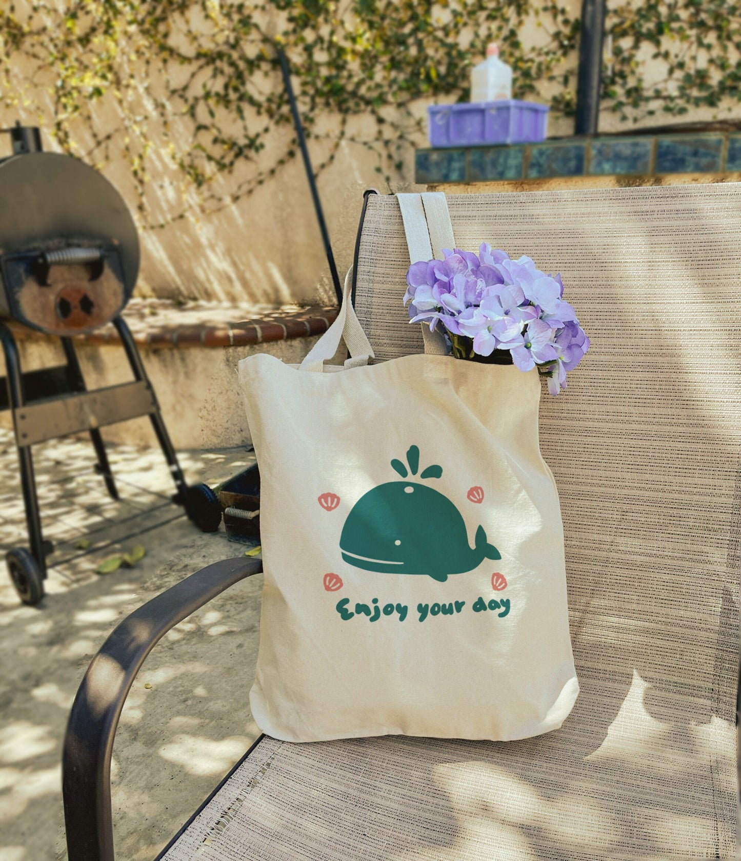 Whale Tote Bags of Vintage Artsy Sea Animal Useable Canvas Bag Gift For Her Him Cute Ocean Market Eco Friendly Aesthetic Hippi Boho Tote
