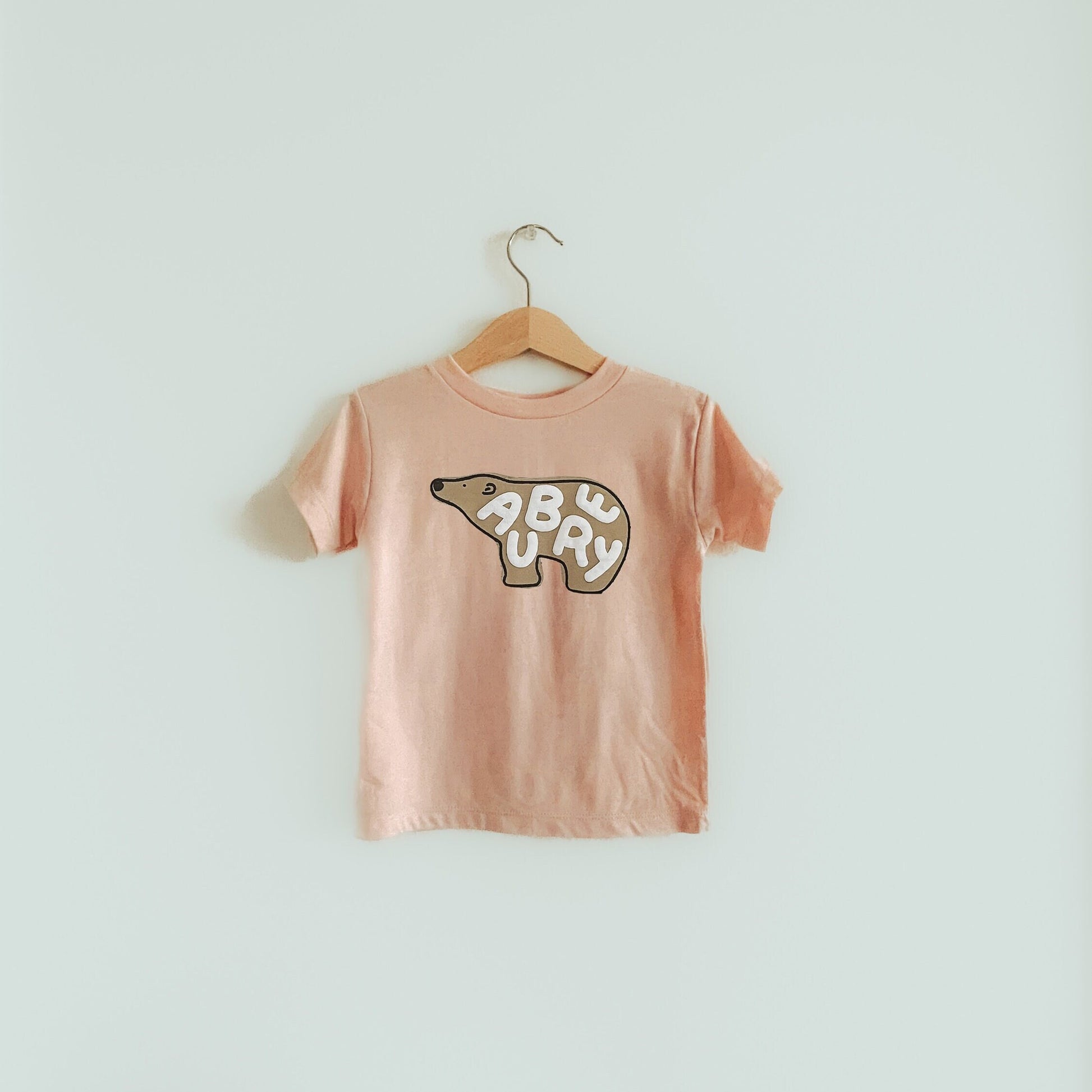Custom Name Polar Bear Tshirt for Toddler Baby Boy Girl Sea Animal Stripe Shirt for Gender Neutral Kids Tops