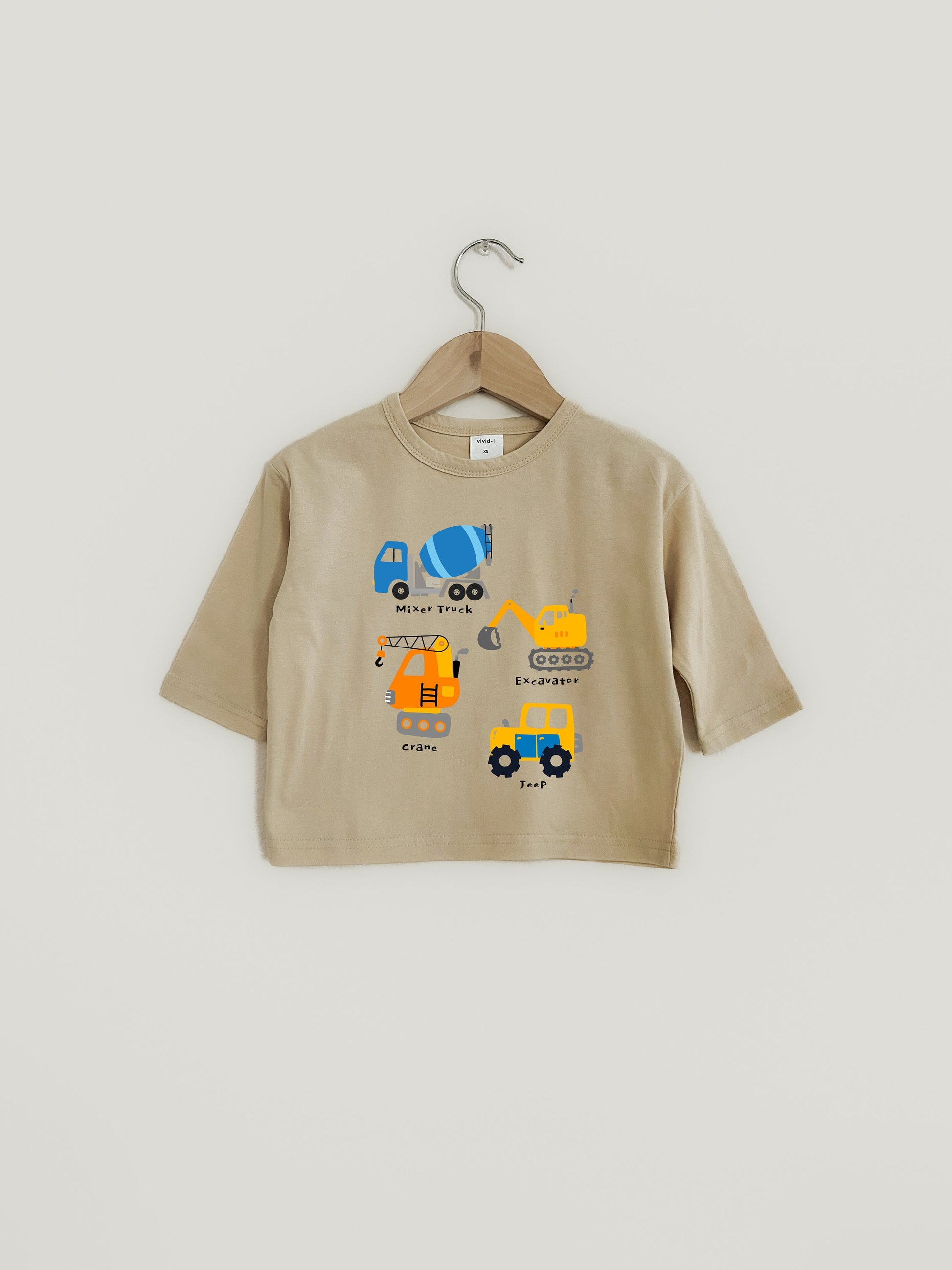 Construction Cars Toddler Boy Girl T shirts for Crane Digger Jeep Mixer Truck Lover Long sleeve Tees for Kids Cute Vehicle Excavator Shirts