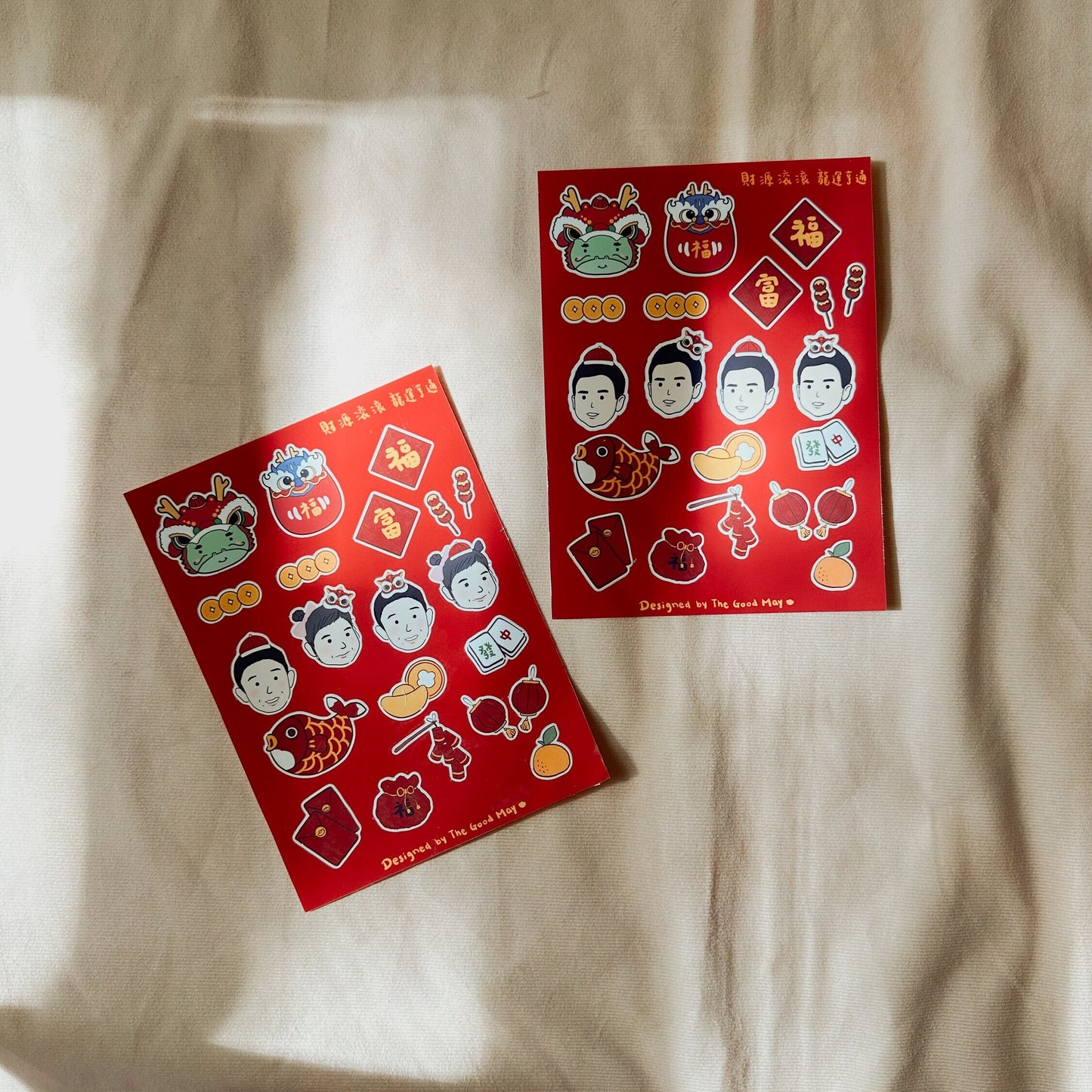 Year of the Dragon customized stickers for Lunar New Year- 42 stickers